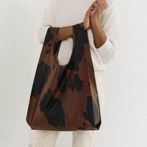 Baggu Standard Brown and Black Cow bag